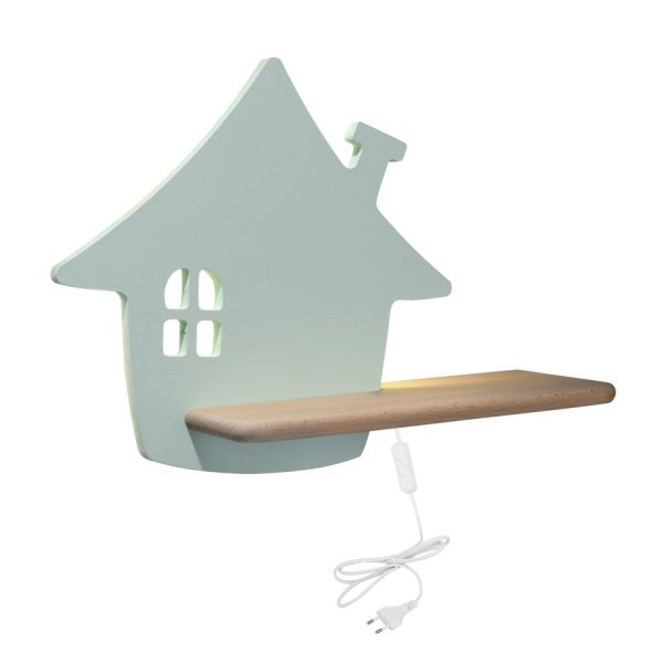 Applique étagère LED Maison Menthe IQ Kids