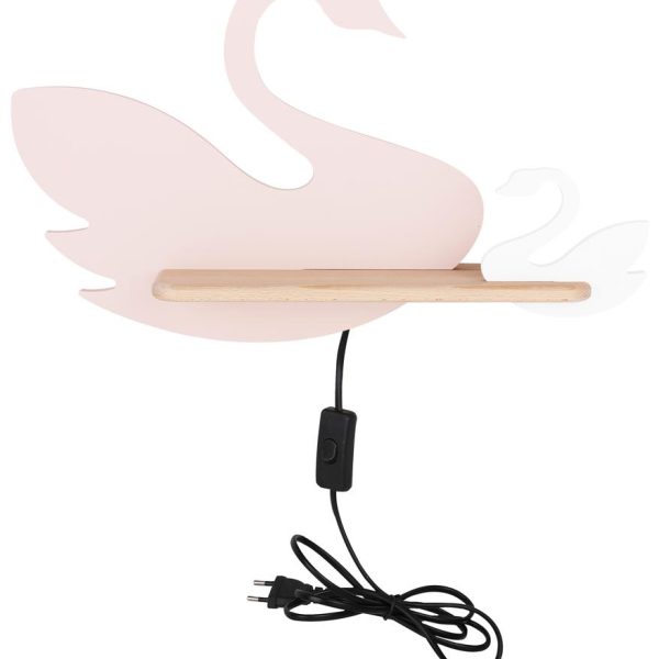 Applique étagère LED Cygne