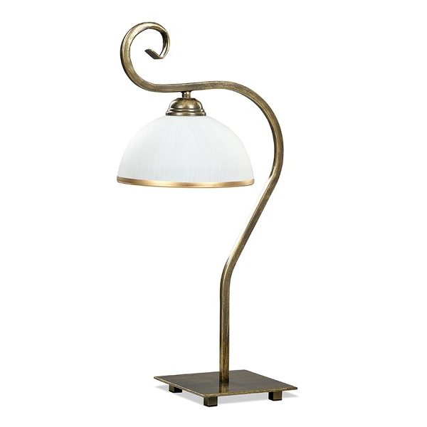 Lampe à poser Venise en acier et verre laiton